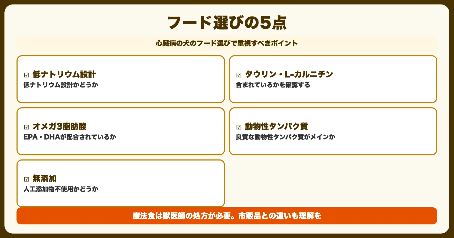 おすすめフードの選び方