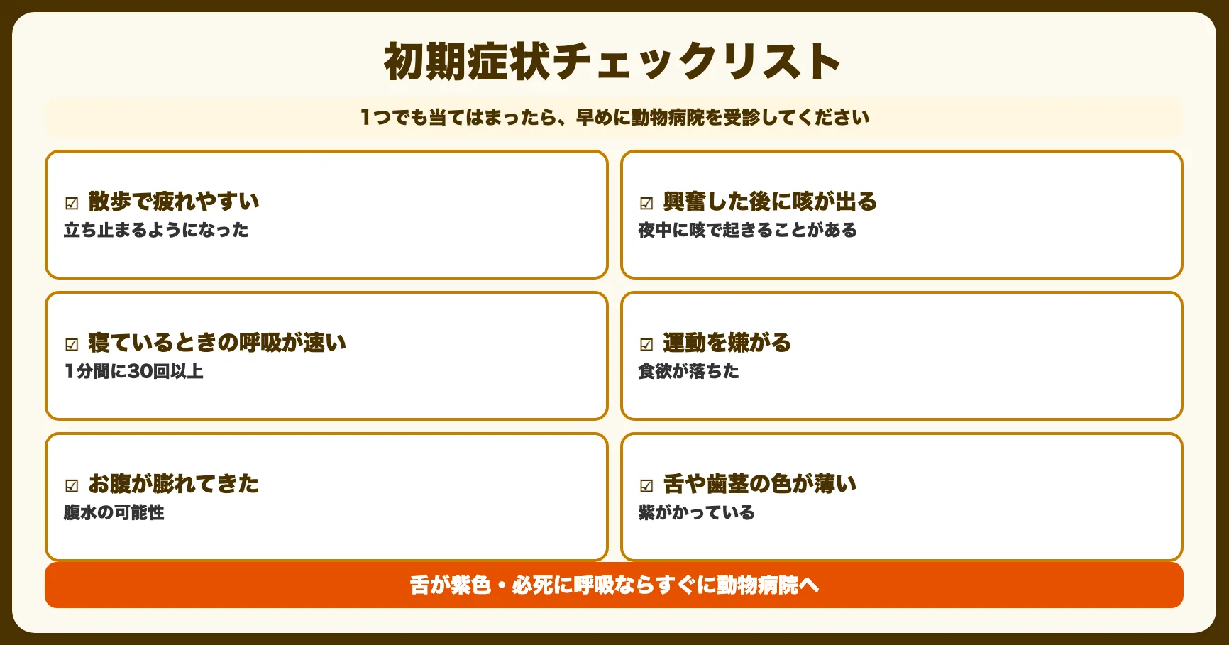 見逃したくない初期症状チェックリスト